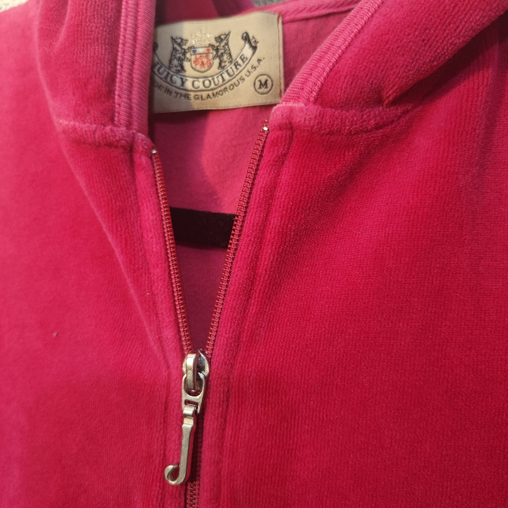 Vintage Magenta Juicy Tracksuit Zipup Hoodie - Picture 3 of 5